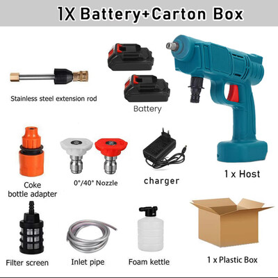 Ασύρματο πιστόλι ψεκασμού υψηλής πίεσης 200W 30Bar Γεννήτρια πιστολιού πλυντηρίου αυτοκινήτου WaterGun Cleaner Πλυντήριο αυτοκινήτων για μπαταρία Makita 18V