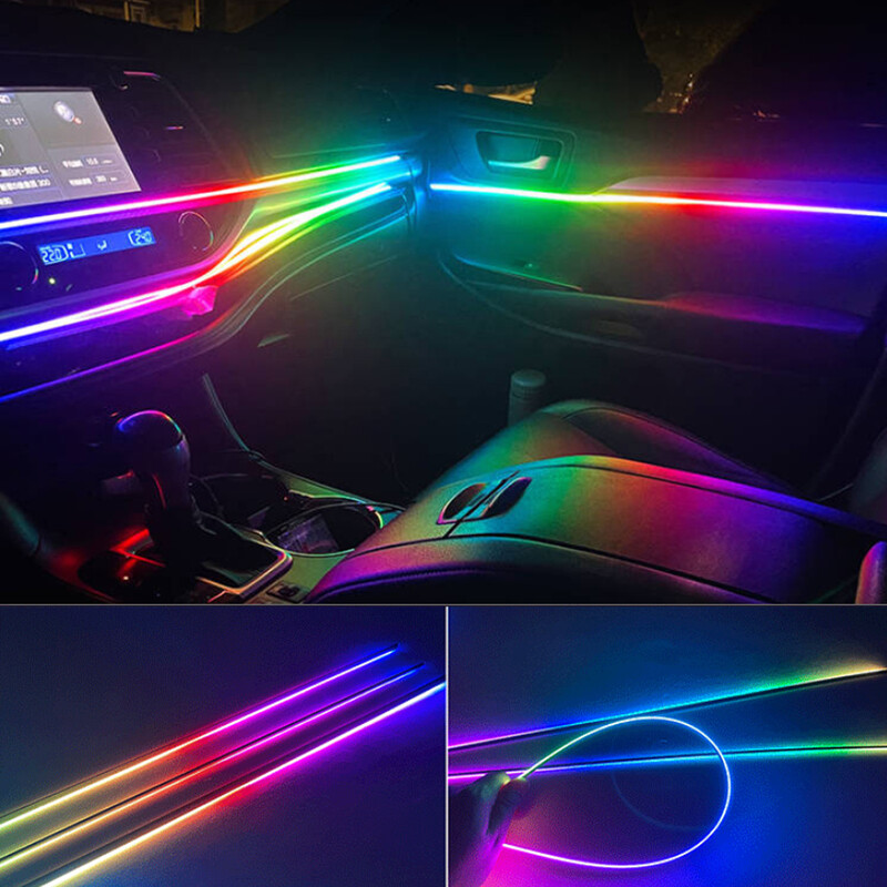 110 CM/75 CM/35 CM za LED traku Symphony RGB unutarnje svjetlo ambijentalnog svjetla od akrilnih optičkih vlakana Zamjenska lampa za instrument ploču