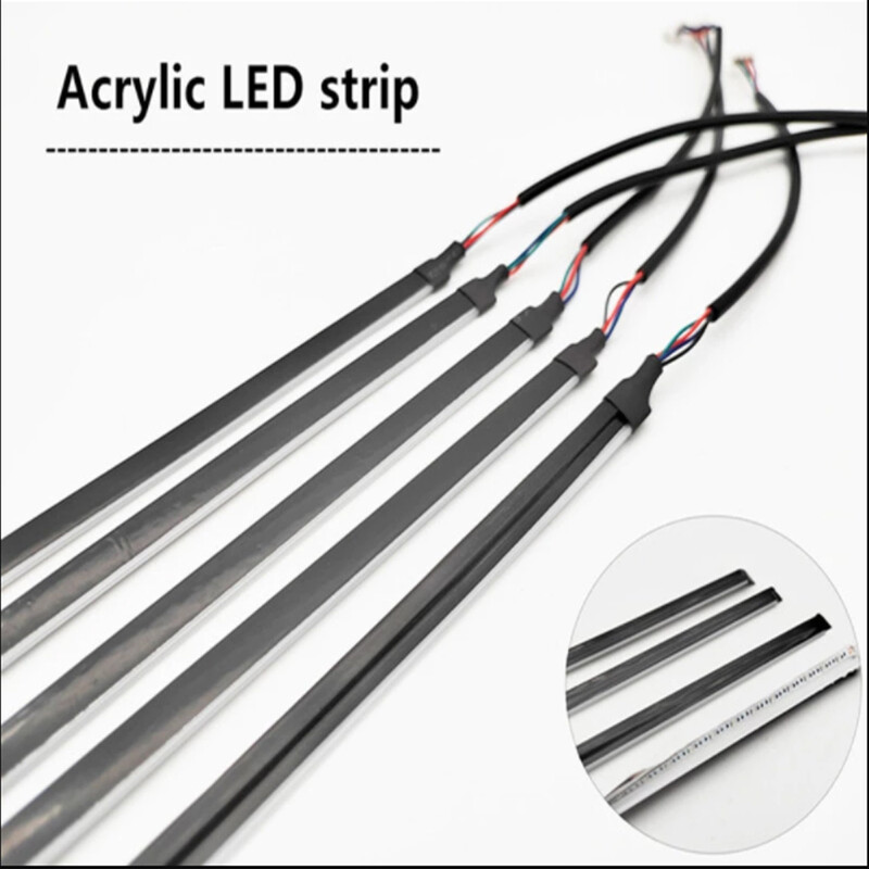 110 CM/75 CM/35 CM za LED traku Symphony RGB unutarnje svjetlo ambijentalnog svjetla od akrilnih optičkih vlakana Zamjenska lampa za instrument ploču