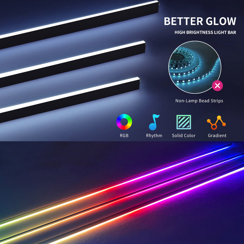 110 CM/75 CM/35 CM za LED traku Symphony RGB unutarnje svjetlo ambijentalnog svjetla od akrilnih optičkih vlakana Zamjenska lampa za instrument ploču