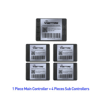 18 σε 1 Car Ambient Light 64 Χρώμα Ακρυλικές Λωρίδες 110cm 90cm 75cm 35cm 20cm Πλήρες Χρώματα RGB Εσωτερικό αυτοκινήτου Bluetooth Έλεγχος εφαρμογής