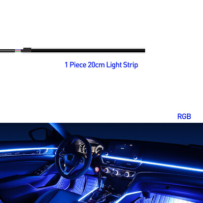 18 σε 1 Car Ambient Light 64 Χρώμα Ακρυλικές Λωρίδες 110cm 90cm 75cm 35cm 20cm Πλήρες Χρώματα RGB Εσωτερικό αυτοκινήτου Bluetooth Έλεγχος εφαρμογής