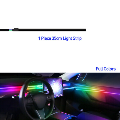 18 σε 1 Car Ambient Light 64 Χρώμα Ακρυλικές Λωρίδες 110cm 90cm 75cm 35cm 20cm Πλήρες Χρώματα RGB Εσωτερικό αυτοκινήτου Bluetooth Έλεγχος εφαρμογής