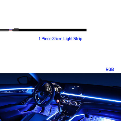 18 σε 1 Car Ambient Light 64 Χρώμα Ακρυλικές Λωρίδες 110cm 90cm 75cm 35cm 20cm Πλήρες Χρώματα RGB Εσωτερικό αυτοκινήτου Bluetooth Έλεγχος εφαρμογής