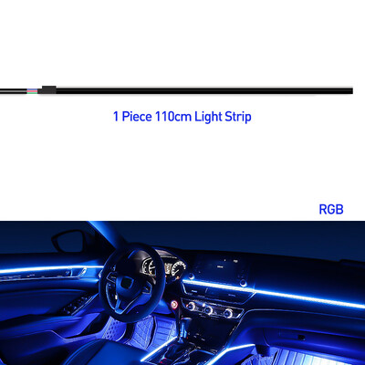 18 σε 1 Car Ambient Light 64 Χρώμα Ακρυλικές Λωρίδες 110cm 90cm 75cm 35cm 20cm Πλήρες Χρώματα RGB Εσωτερικό αυτοκινήτου Bluetooth Έλεγχος εφαρμογής