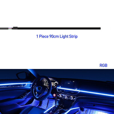 18 σε 1 Car Ambient Light 64 Χρώμα Ακρυλικές Λωρίδες 110cm 90cm 75cm 35cm 20cm Πλήρες Χρώματα RGB Εσωτερικό αυτοκινήτου Bluetooth Έλεγχος εφαρμογής