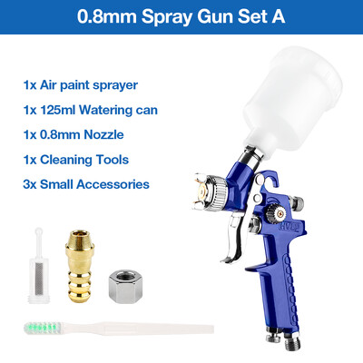 HVLP Mini H-2000 Small Handheld Pneumatic Paint Spray Gun Set， DIY Spraying / Primer αυτοκινήτου / Πνευματικά εργαλεία ψεκασμού επίπλων