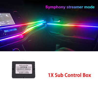 RGB Symphony Dijelovi ambijentalnog svjetla 64 boje 35 cm 75 cm 110 cm LED svjetlosna traka 3 igle/4 igle utikač Atmosferska svjetiljka Dodaci za automobile