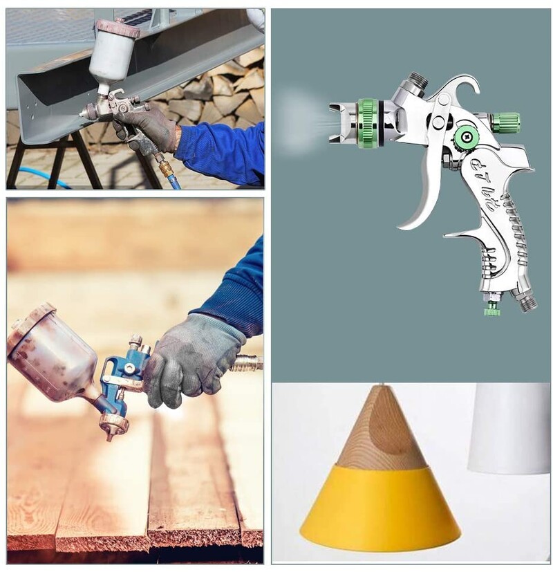 Πιστόλι βαφής HVLP 600ml 3 ακροφύσια 1,4mm/1,7m/2mm Professional Airbrush πιστόλι ψεκασμού για αυτοκίνητα DIY Painting Tool House