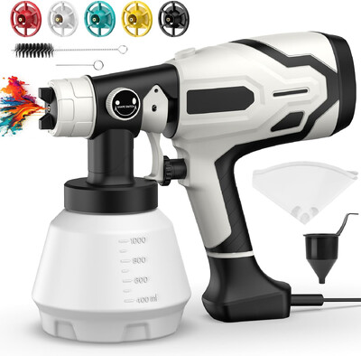 110V 220V 1500W elektriskā smidzināšanas pistole Lieljaudas HVLP krāsas smidzinātājs Auto mēbeles Tērauda pārklājums AirBrush 3gab Vara sprausla