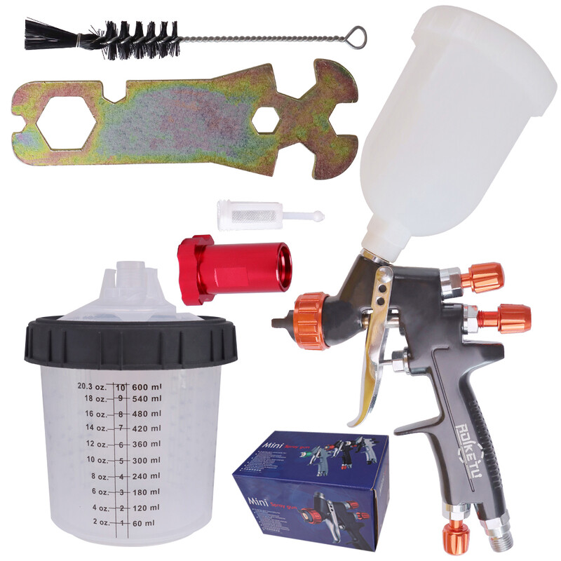 Pištolj za prskanje sa čašom od 600 Mix Pištolj za prskanje zraka sa čašom za miješanje boje i adapterom Mini pištolj za prskanje Pištolj za prskanje boje 1,2 mm mlaznica