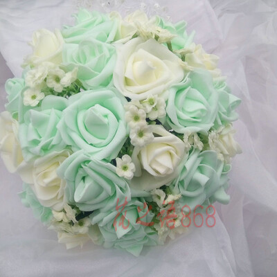 perfectlifeoh Royal Blue Beautiful Foam Roses Τεχνητό λουλούδι Μπουκέτο Νύφης Μπουκέτο Διακοσμητικό πάρτι για διακόσμηση γάμου