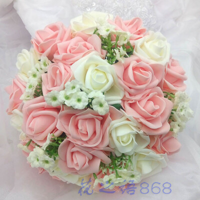 perfectlifeoh Royal Blue Beautiful Foam Roses Τεχνητό λουλούδι Μπουκέτο Νύφης Μπουκέτο Διακοσμητικό πάρτι για διακόσμηση γάμου