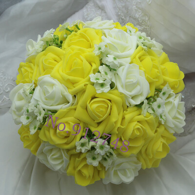 perfectlifeoh Royal Blue Beautiful Foam Roses Τεχνητό λουλούδι Μπουκέτο Νύφης Μπουκέτο Διακοσμητικό πάρτι για διακόσμηση γάμου