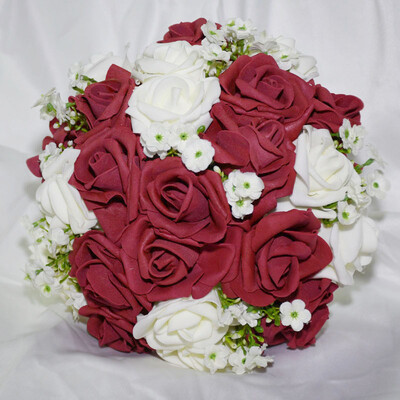 perfectlifeoh Royal Blue Beautiful Foam Roses Τεχνητό λουλούδι Μπουκέτο Νύφης Μπουκέτο Διακοσμητικό πάρτι για διακόσμηση γάμου