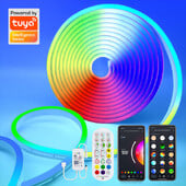 Φωτιστικό TUYA LED για υπνοδωμάτιο 5V Smart Neon Strip Light 5M/16,4ft RGB Led Night Light Strips με τηλεχειριστήριο και έλεγχο APP