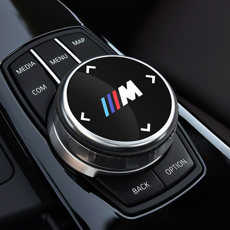 Autocolant pentru buton de acoperire pentru buton multimedia pentru BMW M Power M3 M4 M5 G42 G30 G20 E39 E36 E87 E53 F44 F07 F34 G15 G16 G23 G22