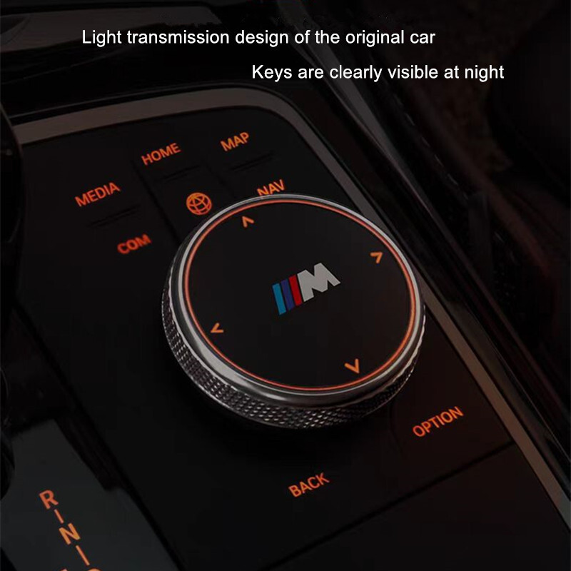 Autocolant pentru buton de acoperire pentru buton multimedia pentru BMW M Power M3 M4 M5 G42 G30 G20 E39 E36 E87 E53 F44 F07 F34 G15 G16 G23 G22