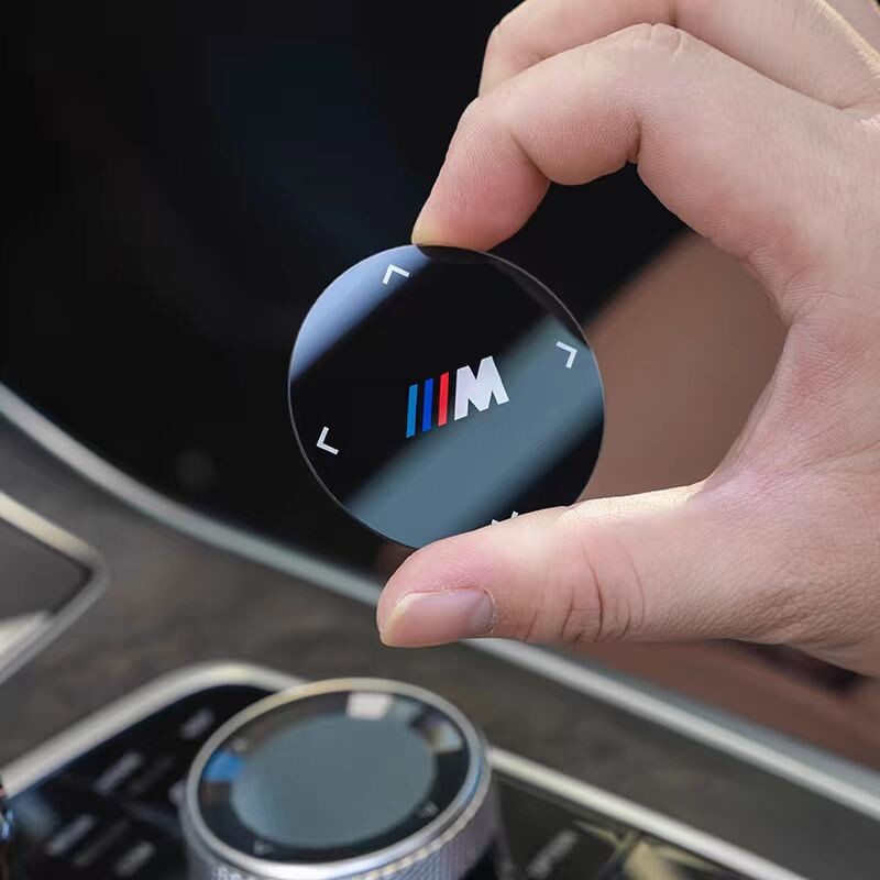 Autocolant pentru buton de acoperire pentru buton multimedia pentru BMW M Power M3 M4 M5 G42 G30 G20 E39 E36 E87 E53 F44 F07 F34 G15 G16 G23 G22