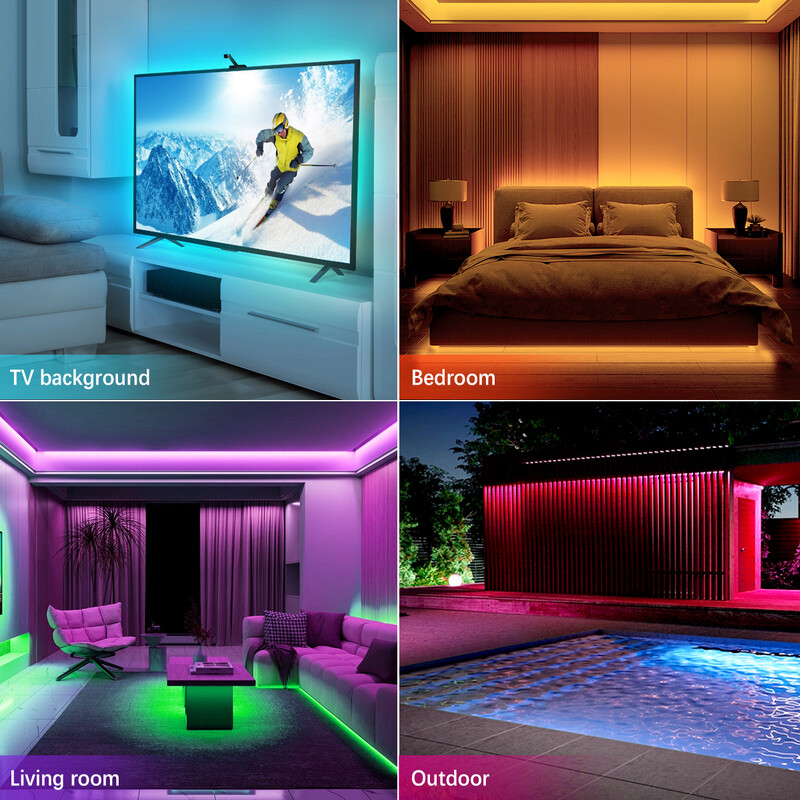 DC12V/24V EU Plug RGB Neon Strip 1/2/3/4/5/10/15M Tuya WiFi Neon LED Strip Smart Life Work with Alexa for Neon Deco Lighting