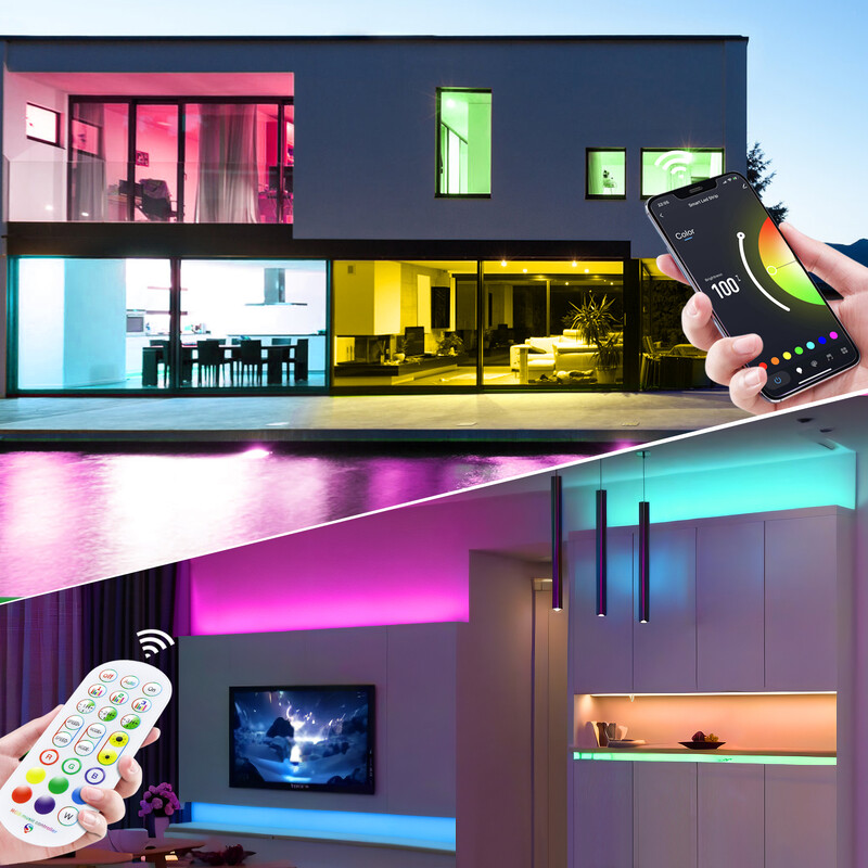 DC5V USB RGB neonska LED traka 1M 2M 3M 4M 5M IP65 Vodootporna neonska traka TUYA WIFI Daljinski upravljač za neonsku ukrasnu rasvjetu