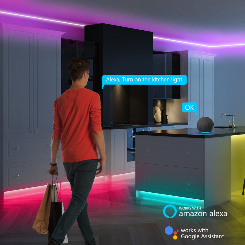 DC5V USB RGB neonska LED traka 1M 2M 3M 4M 5M IP65 Vodootporna neonska traka TUYA WIFI Daljinski upravljač za neonsku ukrasnu rasvjetu