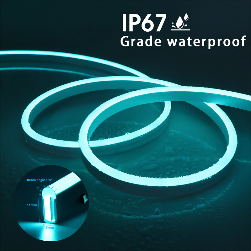 DC5V USB RGB neonska LED traka, 1/2/3/4/5M IP65 vodootporna neonska traka Bluetooth aplikacija i daljinski upravljač za neonsku ukrasnu rasvjetu