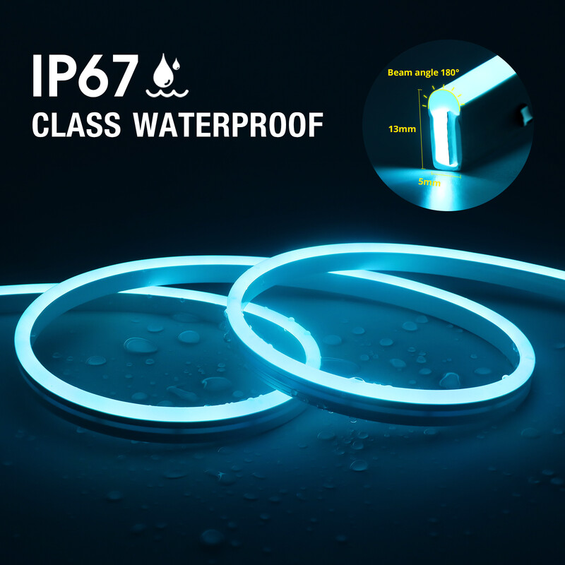 DC5V RGB Neon λωρίδα LED 1M 2M 3M 4M 5M WiFi Neon RGB Strip Work with Tuya App/Smart Life/Alexa for TV Home Neon Decor Lighting