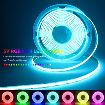 DC5V RGB COB LED лента 1M 2M 3M WiFi COB RGB LED лента Lighting Работи с Tuya App/Smart Life/Alexa за TV Home Decoration Lighting