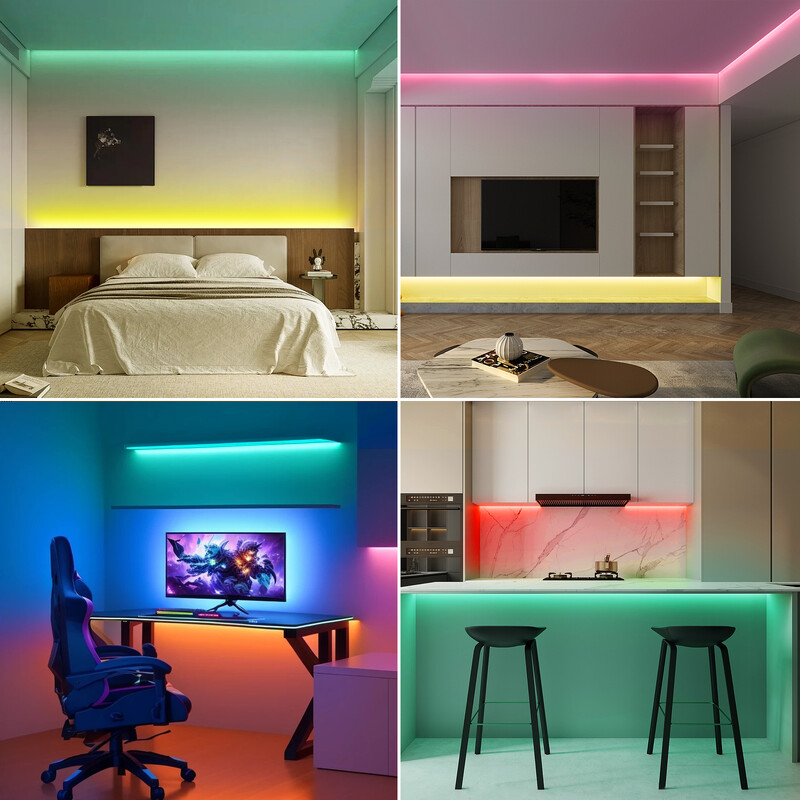DC5V RGB COB LED Λωρίδα 1M 2M 3M WiFi COB RGB Λωρίδα LED Light Work with Tuya App/Smart Life/Alexa for TV Φωτισμός διακόσμησης σπιτιού