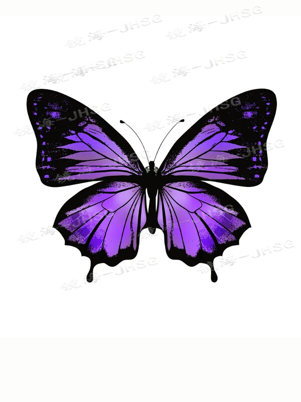 Ενδιαφέρουσα μωβ πεταλούδα αυτοκόλλητο αυτοκινήτου Φαντασίας στυλ μόδας αυτοκινήτου μοτοσικλέτας Διακόσμηση φορητού υπολογιστή Αξεσουάρ PVC αδιάβροχο αυτοκόλλητο