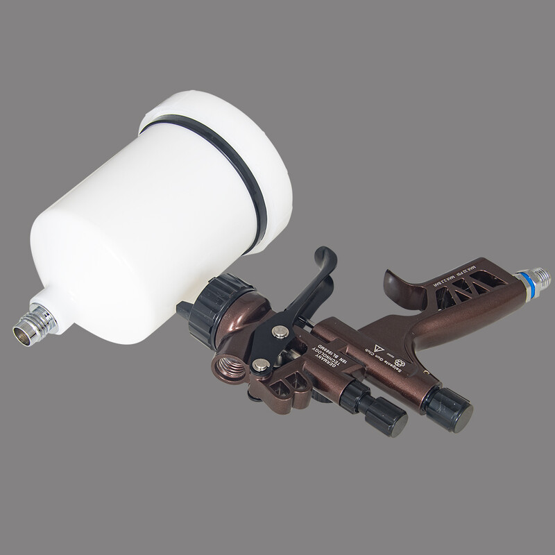 Viršutinis puodo purškimo pistoletas 1,3 mm automobilių baldų odos lakštinio metalo dažų purškimo pistoletas, didelės purškimo 6800 gravitacijos rankinis pneumatinis įrankis