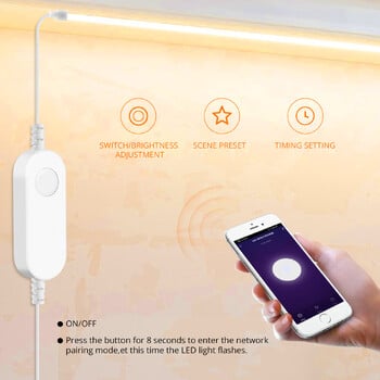 EU Plug 12V/24V Tuya APP Wifi Neon LED Strip Work with Google Assistant Alexa Control για Φωτισμός ντουλαπιών κουζίνας κρεβατοκάμαρας