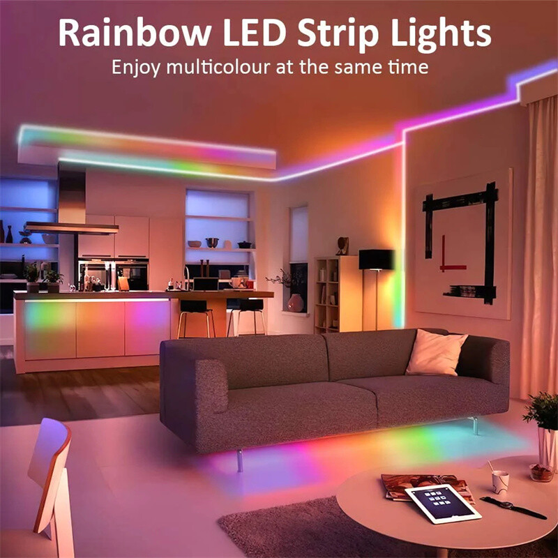 5V Neon Strip Light RGBIC Bluetooth Neon Led Strip Lights 1M 2M 3M 5M αδιάβροχο Flex Ribbon Led Tape for the Room Decor Strip
