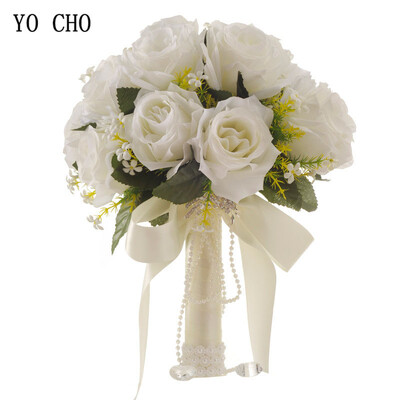 Műrózsa koszorúslány csokor kis esküvői virágok menyasszonyi csokor selyem virágok fehér romantikus esküvői csokor menyasszonyoknak