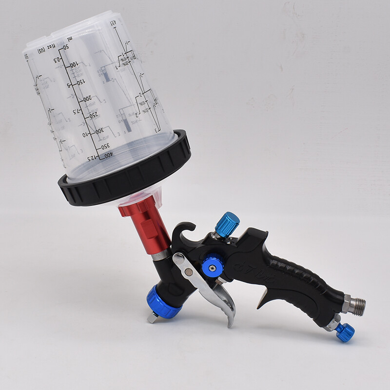 Mini pihustuspüstol 1,0 mm autovärvi pihustuspüstol 0,8 mm düüsikomplekt 400CC/250CC paagi õhuvärvipüstol koos värvisegamistopsi ja adapteriga