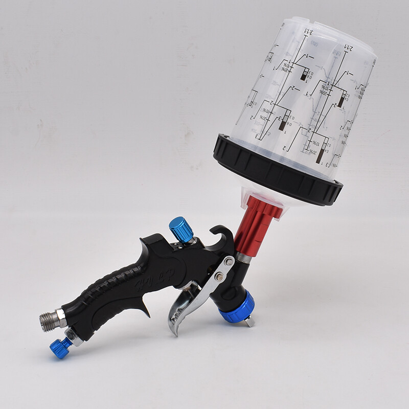 Mini pihustuspüstol 1,0 mm autovärvi pihustuspüstol 0,8 mm düüsikomplekt 400CC/250CC paagi õhuvärvipüstol koos värvisegamistopsi ja adapteriga