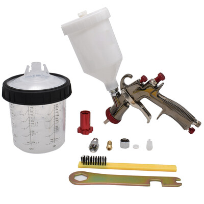 LVLP pihustuspüstoli täiskomplekt R500 autovärvipüstol koos õhuregulaatori, värvisegamistopsi ja pihustuspüstoli adapteriga autode ja koduvärvimise jaoks
