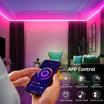 Tuya Smart Neon Sign 12V Λωρίδα LED Φώτα νέον WiFi Bluetooth RGB Life Tape Διακόσμηση δωματίου Alexa Google Home Fita De Led Inteligente