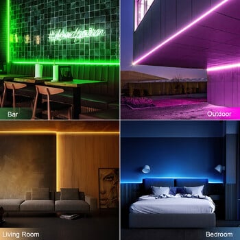 Tuya Smart Neon Sign 12V Λωρίδα LED Φώτα νέον WiFi Bluetooth RGB Life Tape Διακόσμηση δωματίου Alexa Google Home Fita De Led Inteligente