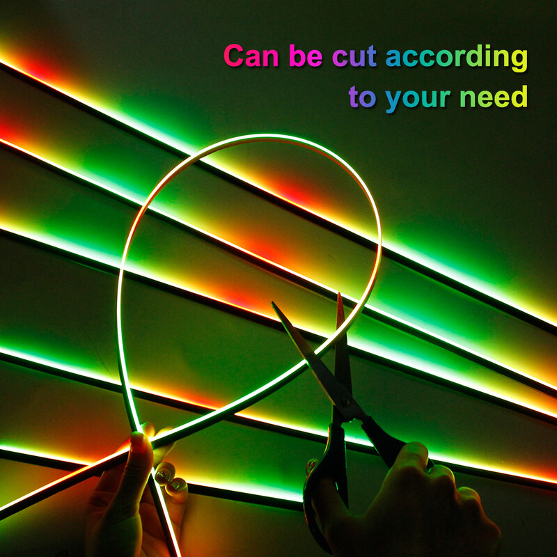 9 IN1Car Εσωτερικά Φωτιστικά Περιβάλλοντος Strip RGB 64 Χρώμα ακρυλικό κρυφό νέον για ταμπλό/διακοσμητικά φωτιστικά πόρτας APP Έλεγχος