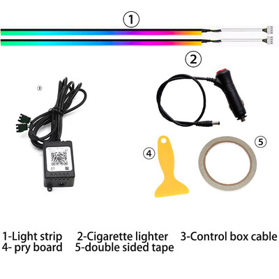 Φως ηλιοροφής αυτοκινήτου 2 σε 1 LED Symphony USB Ακρυλικό Φως ατμόσφαιρας RGB Φως οροφής αυτοκινήτου Εσωτερικό φως περιβάλλοντος Led για Tesla