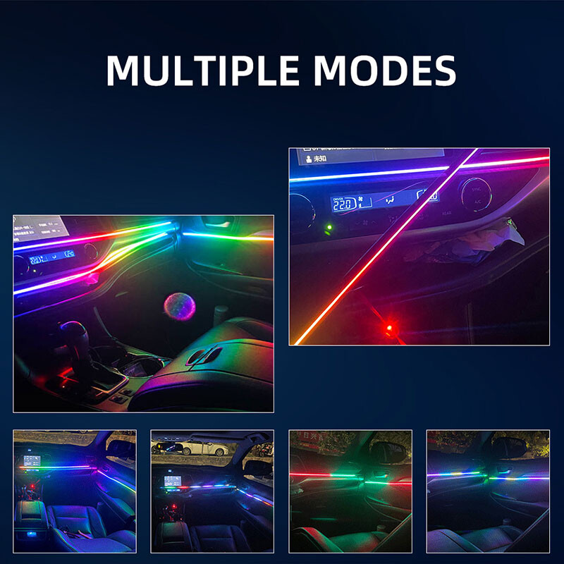 Φως ηλιοροφής αυτοκινήτου 2 σε 1 LED Symphony USB Ακρυλικό Φως ατμόσφαιρας RGB Φως οροφής αυτοκινήτου Εσωτερικό φως περιβάλλοντος Led για Tesla