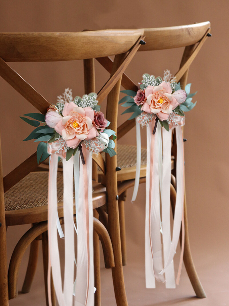 Vestuvinio automobilio durų rankenos veidrodžio dekoras Vestuvių praėjimų papuošimai Kėdės nugarėlės Gėlės Gėlėtos suolos Automobilių dekoracijos ceremonijos vakarėliui