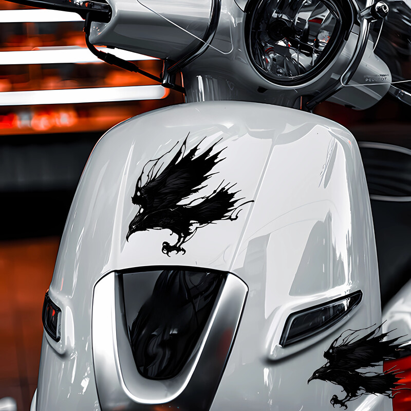 Raven Naljepnice za motocikle Prednja maska Spremnik goriva Bočne obloge Blatobrani Dekoracija kacige Vinilne naljepnice Dodaci za motocikle sa životinjama
