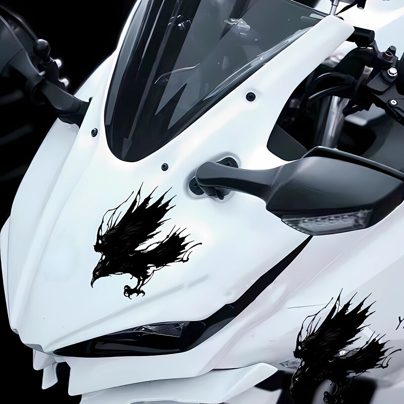 Raven Naljepnice za motocikle Prednja maska Spremnik goriva Bočne obloge Blatobrani Dekoracija kacige Vinilne naljepnice Dodaci za motocikle sa životinjama
