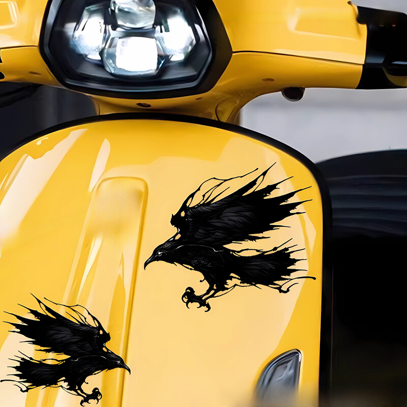 Raven Naljepnice za motocikle Prednja maska Spremnik goriva Bočne obloge Blatobrani Dekoracija kacige Vinilne naljepnice Dodaci za motocikle sa životinjama