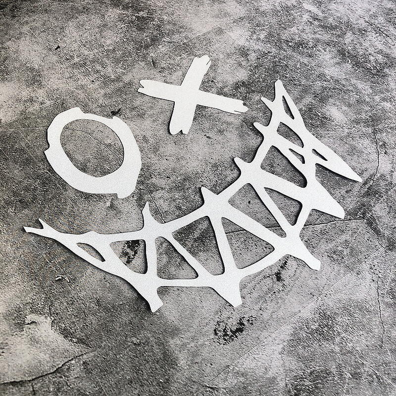 Demon Smiley Arc Autómatricák Szélvédő Motorkerékpár Dísz Karcolások Fedél Autóstílus Fényvisszaverő Figyelmeztető matricák