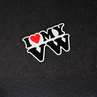 I Love My VW Cartoon Αυτοκόλλητα αυτοκινήτου για Volkswagen VW Golf 4 5 6 7 TSI TCR GTD GTI MK4 MK5 MK3 MK2 MK7 Passat B6 B7 B5 Polo 6R T5