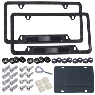 Πλαίσιο πινακίδας κυκλοφορίας αυτοκινήτου από αλουμίνιο Κάλυμμα πλαισίου πινακίδας κυκλοφορίας αυτοκινήτου Carbon Black Fiber για BMW M για Όλους Πινακίδα αυτοκινήτου ΗΠΑ Καναδά